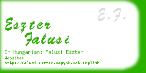 eszter falusi business card